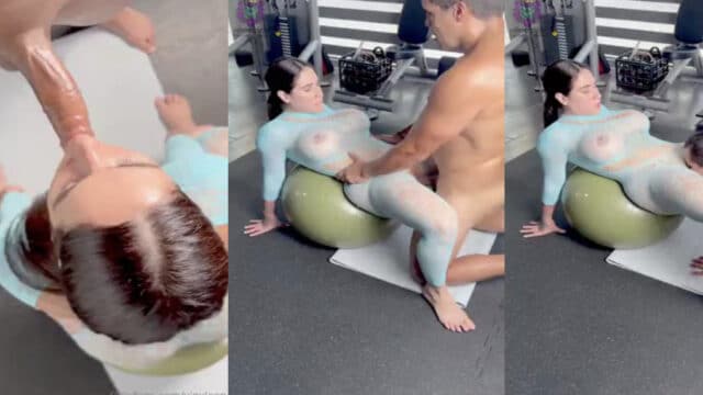 Yiny Leon – Workout Sextape In Fishnet