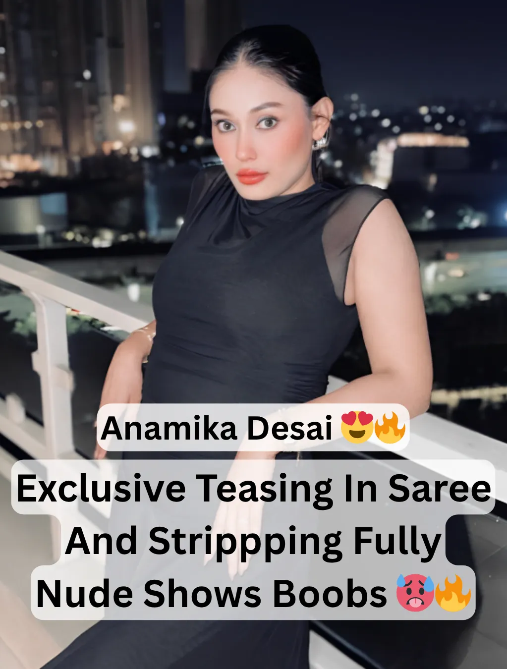 Beautiful Supersexy Famous Influencer Anamika Desai Aka Goddess Anna Teasing And Stripping In Red Saree And Showing Big Boobs With Horny Moves