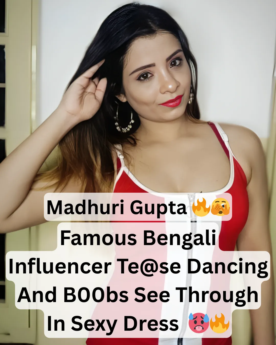 Famous Bengali Influencer Madhuri Gupta Teasing And Dancing In Sexy Dress And Boobs Display With Horny Moves