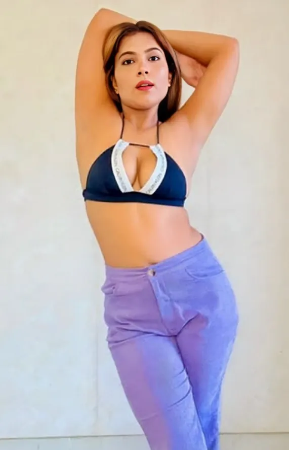 Famous Horny Model Tanya Chuadhari Teasing In White Bikini And Showing Her Boobs And Pressing Them