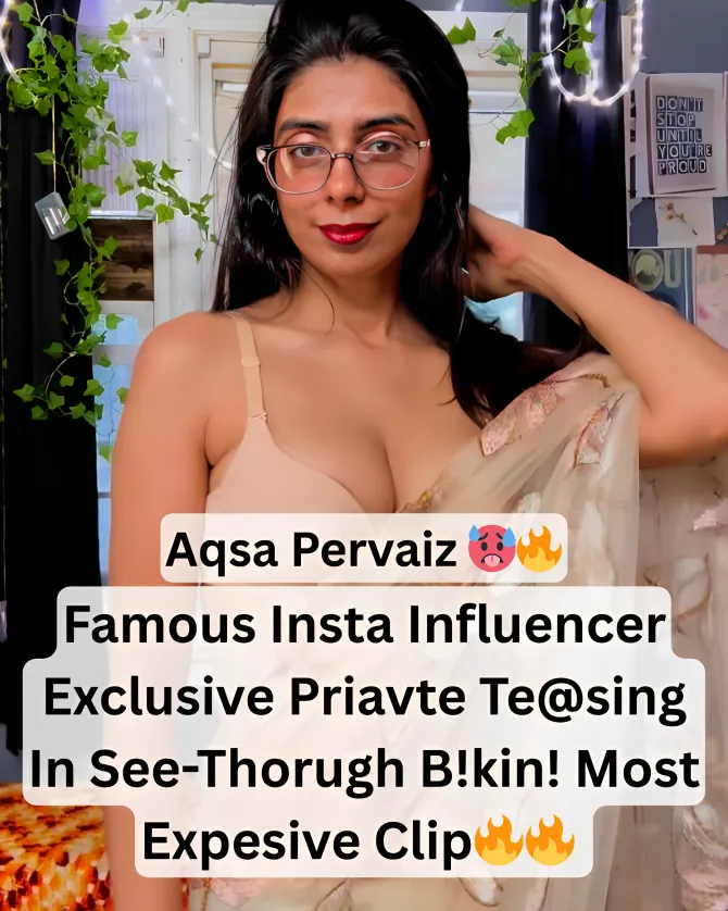 Famous Sexy Instagram Influencer Aqsa Pervaiz Teasing In White See Through Bikini And Shows Her Nipples Private Clip