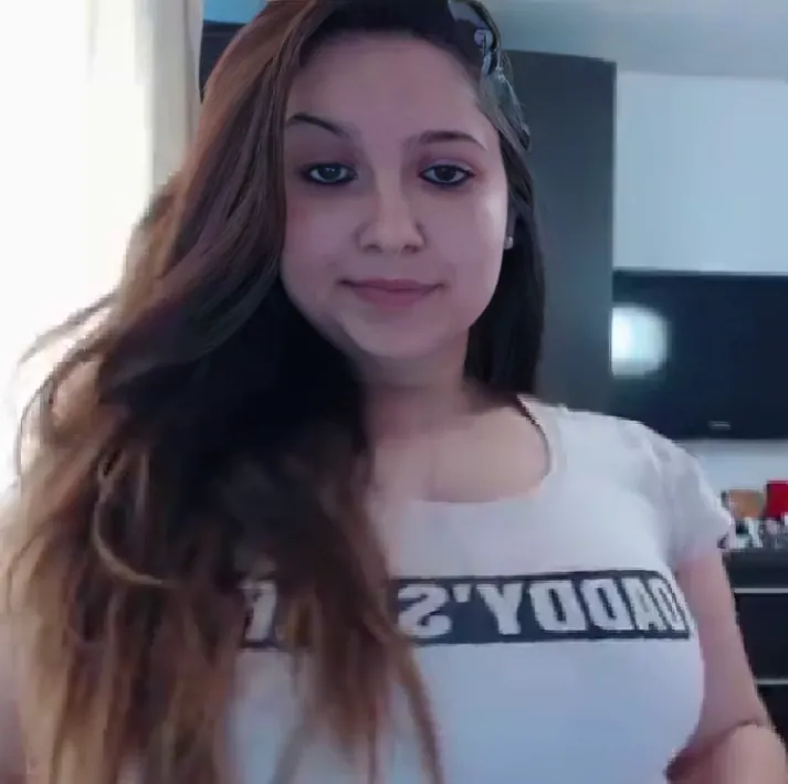 Horny Chubby Girl Shows Huge Juicy Boobs Pressing Them with Naughty Moves Leaked Clip