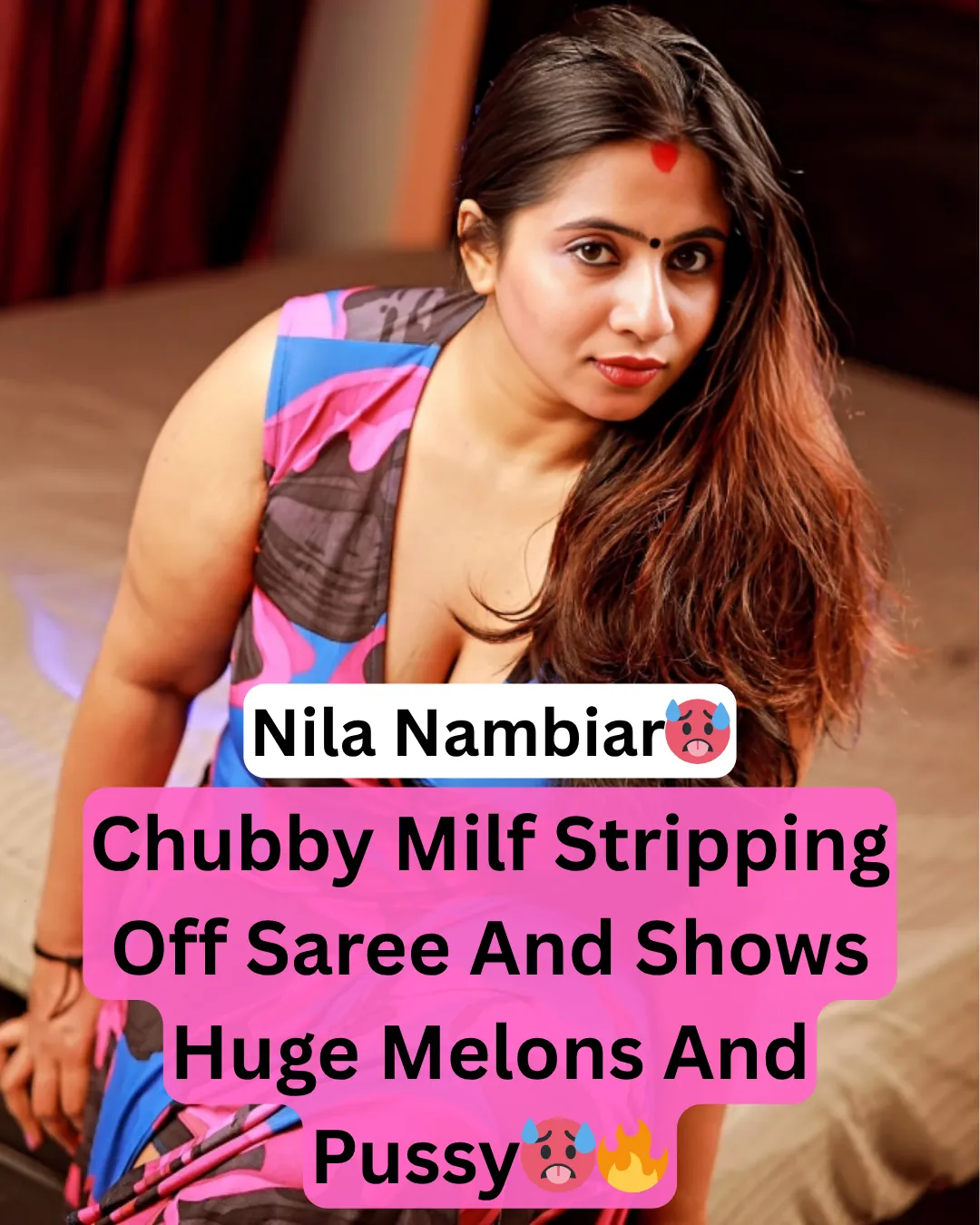 Busty Chubby Telugu Actress Nila Nambiar Stripping Off Her Saree And Showing Her Huge Melons And Fatty Pussy With Horny Moves