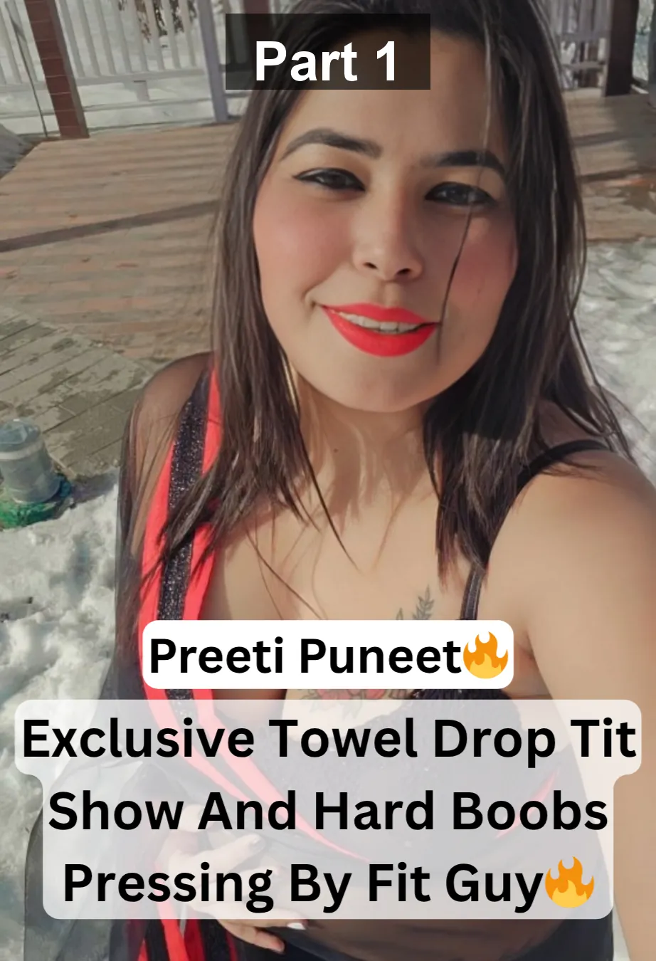 Superhot Chubby Webseries Actress and Model Preeti Puneet Towel Drop Tit Show In Bathroom With Fit Guy Fully Nude – Part 1