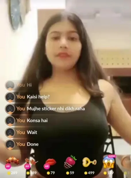 Desi Girl Big Boobs Out Flashing Hairy Pussy on Live Tango Show