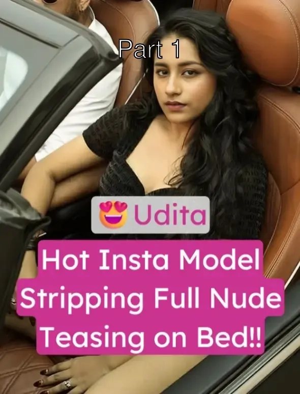 Insta Cutie Udita Stripping Nude on Stairs Teasing Topless on Bed – Part 1
