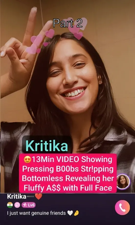Kritika’s Exclusive 13-Min Premium Live Show: Boob Pressing, Bottomless, and Bent Over – Part 2