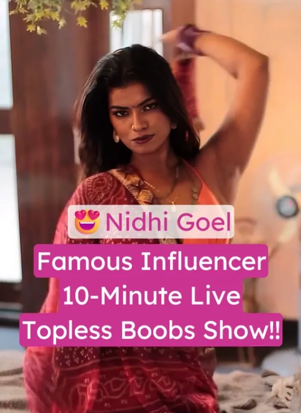 Nidhi Goel AKA Moodybeasty Live Teasing Her Boobs and Black Nipples