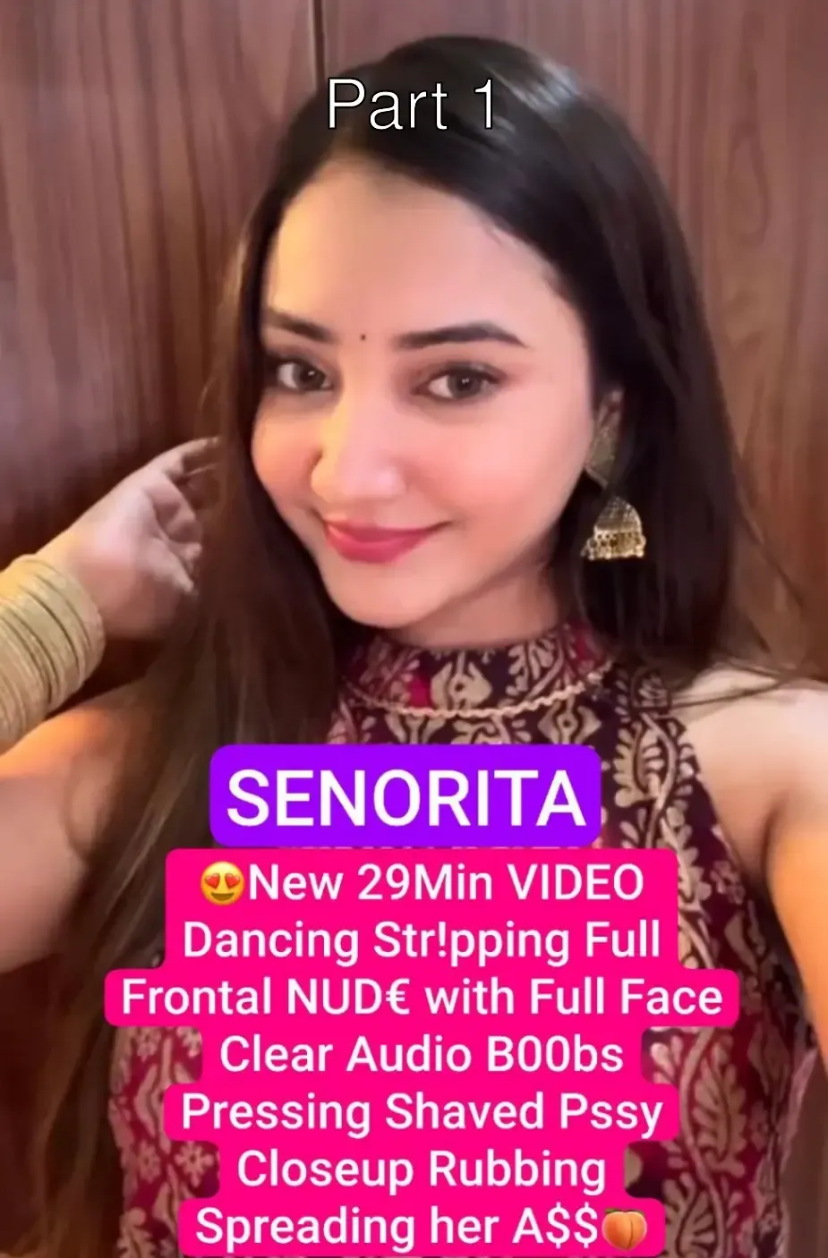 Senorita New 29-Min Premium Live Dance: Full Frontal Nude, Boobs Pressing, Shaved Pussy Closeup – Part 1