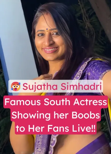 South Indian Actress Sujatha Simhadri Live Cam Nude Show: Boobs Exposed to Her Horny Fans