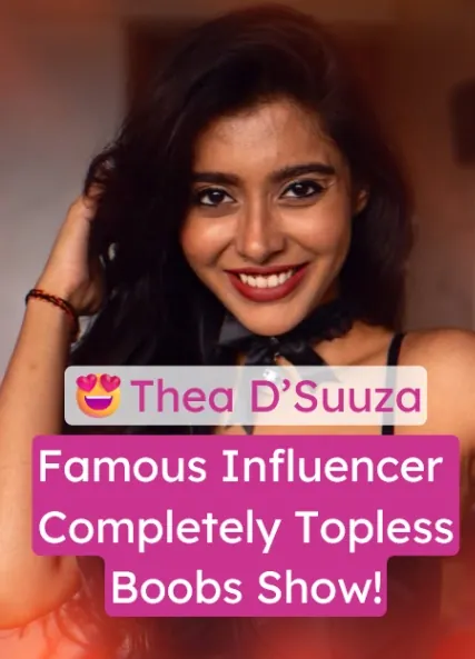 Thea Dsuuza Nude Completely Topless Showing and Pressing her Boobs