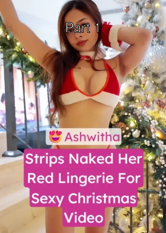 ASHWITHA Strips Her Red Bikini and Jiggles Her Huge Boobs – Part 1