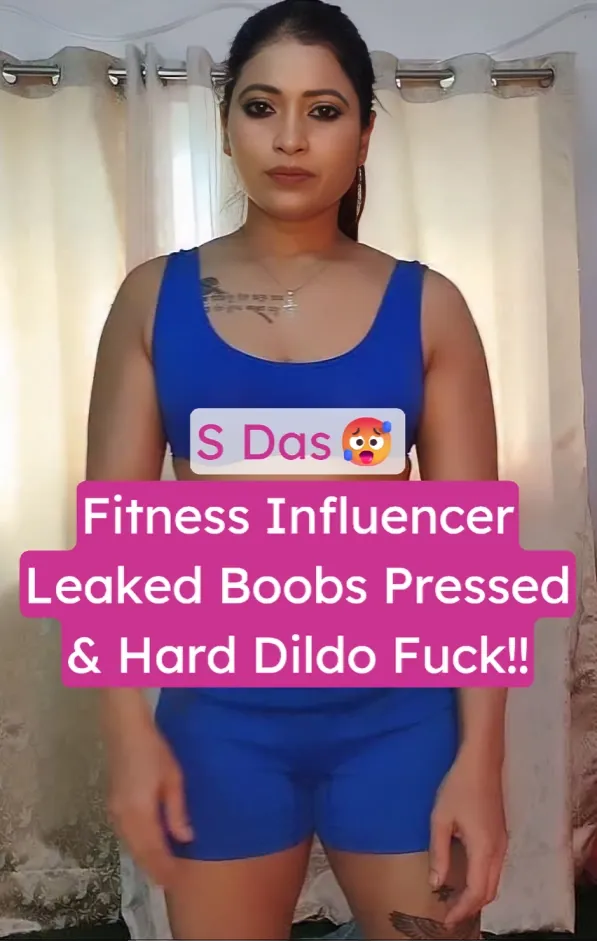 Famous Fitness Influencer S Das Leaked Blue Lingerie Teasing Boobs Pressed Hard Dildo Fuck