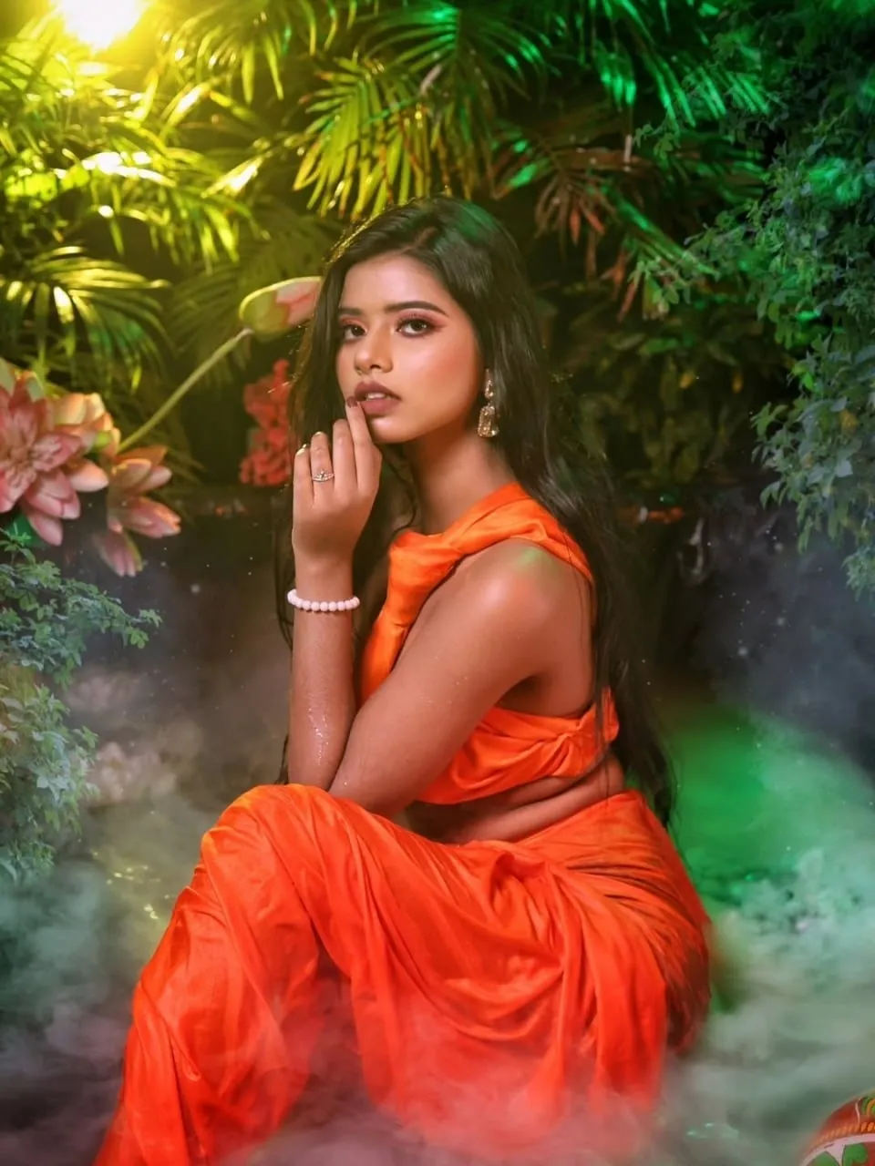 Hot model Barsha Jha goes fully nude and enjoys a boobs massage on bed