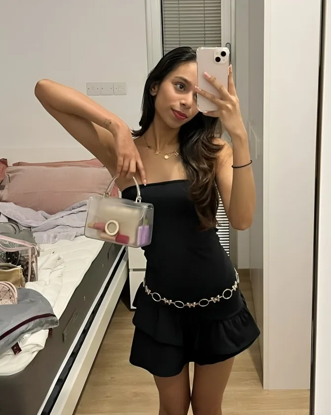 Super hot slim teen babe goes topless and presses her soft tits on cam