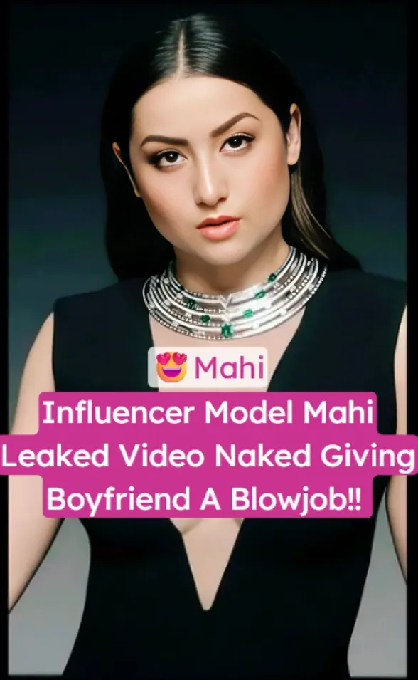 Influencer model Mahi goes naked inside bedroom to gently lick hard dick before giving blowjob