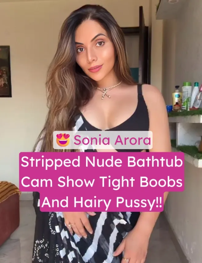 Sonia Arora Stripping Takes A Bathtub Soak Shows Off Tight Boobs And Hairy Pussy Nude