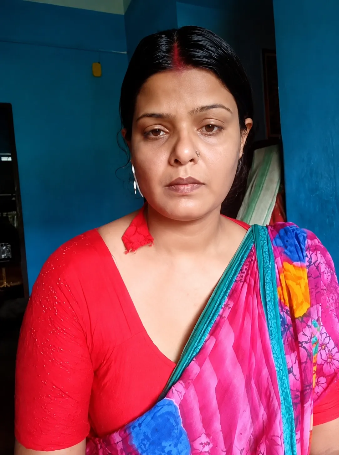 Hot Pakhi Live Strip Saree Blouse & Massive Boobs Show