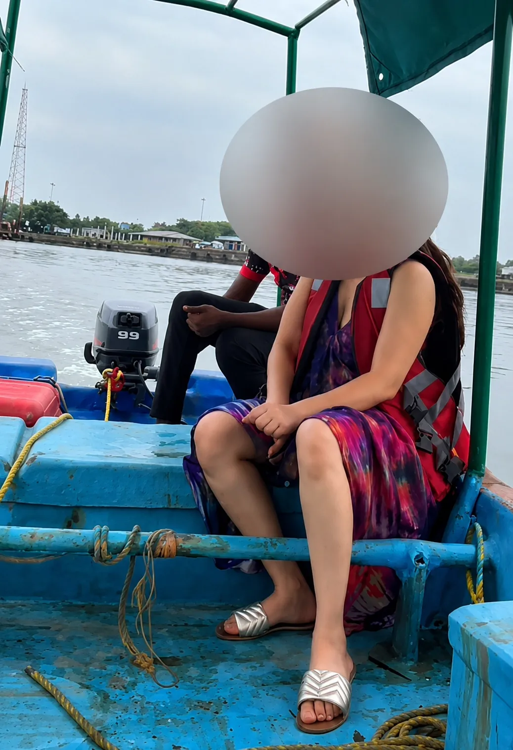 SexyIndianWife Stripping Shows Her Big Boobs On A Moving Boat Teasing The Boatman For A Wild Ride