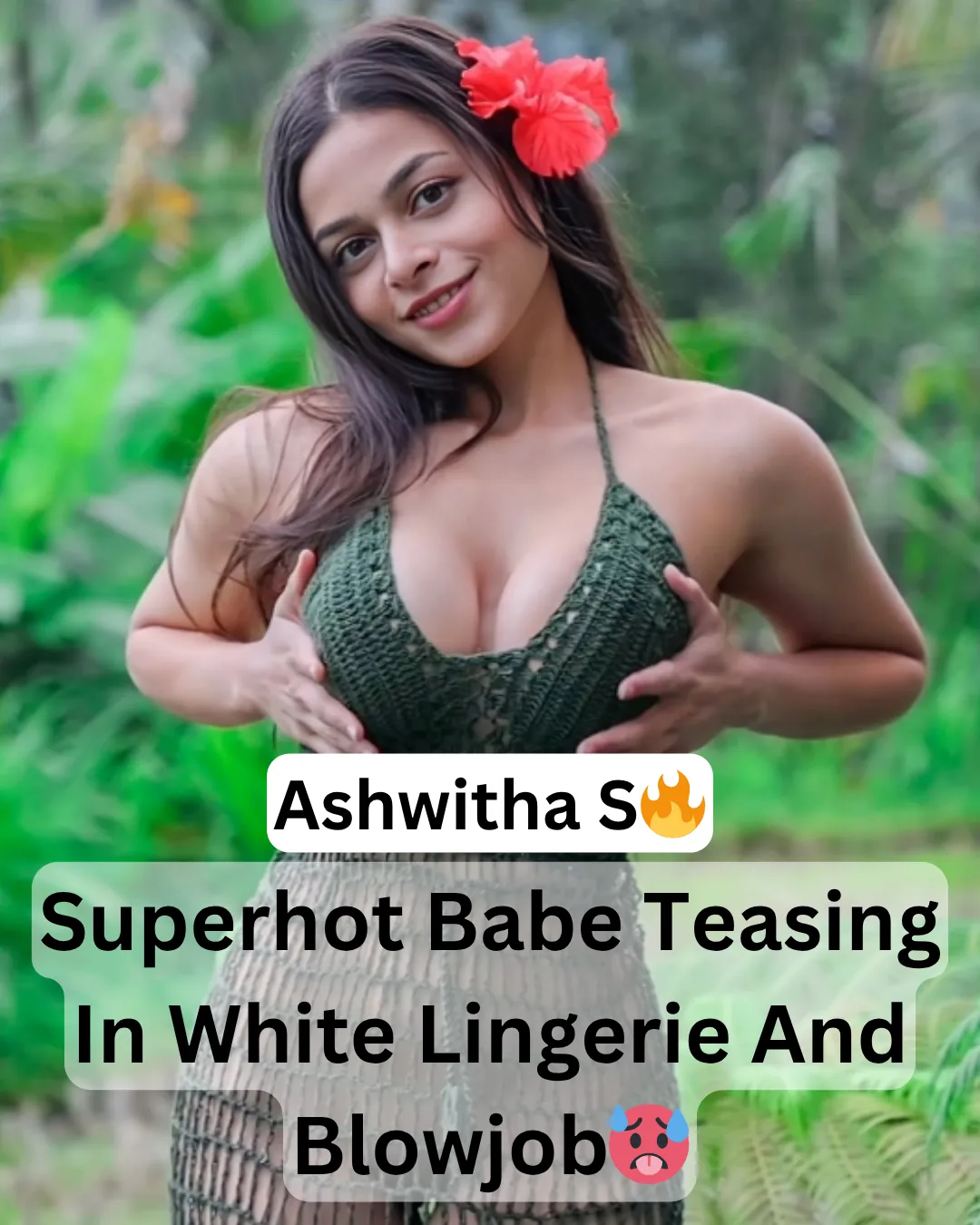 Busty Superhot Babe Ashwitha S Aka Ash4real Teasing In White Sexy Lingerie And Blowjob Her Boyfriend Cock Clip