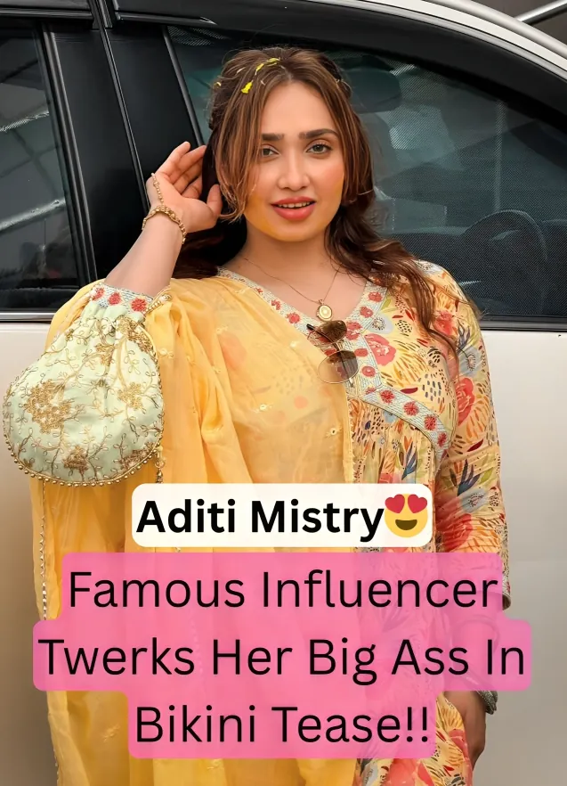 Famous Superhot Influencer Aditi Mistry Black Bikini Tease And Twerking Her Ass With Horny Moves