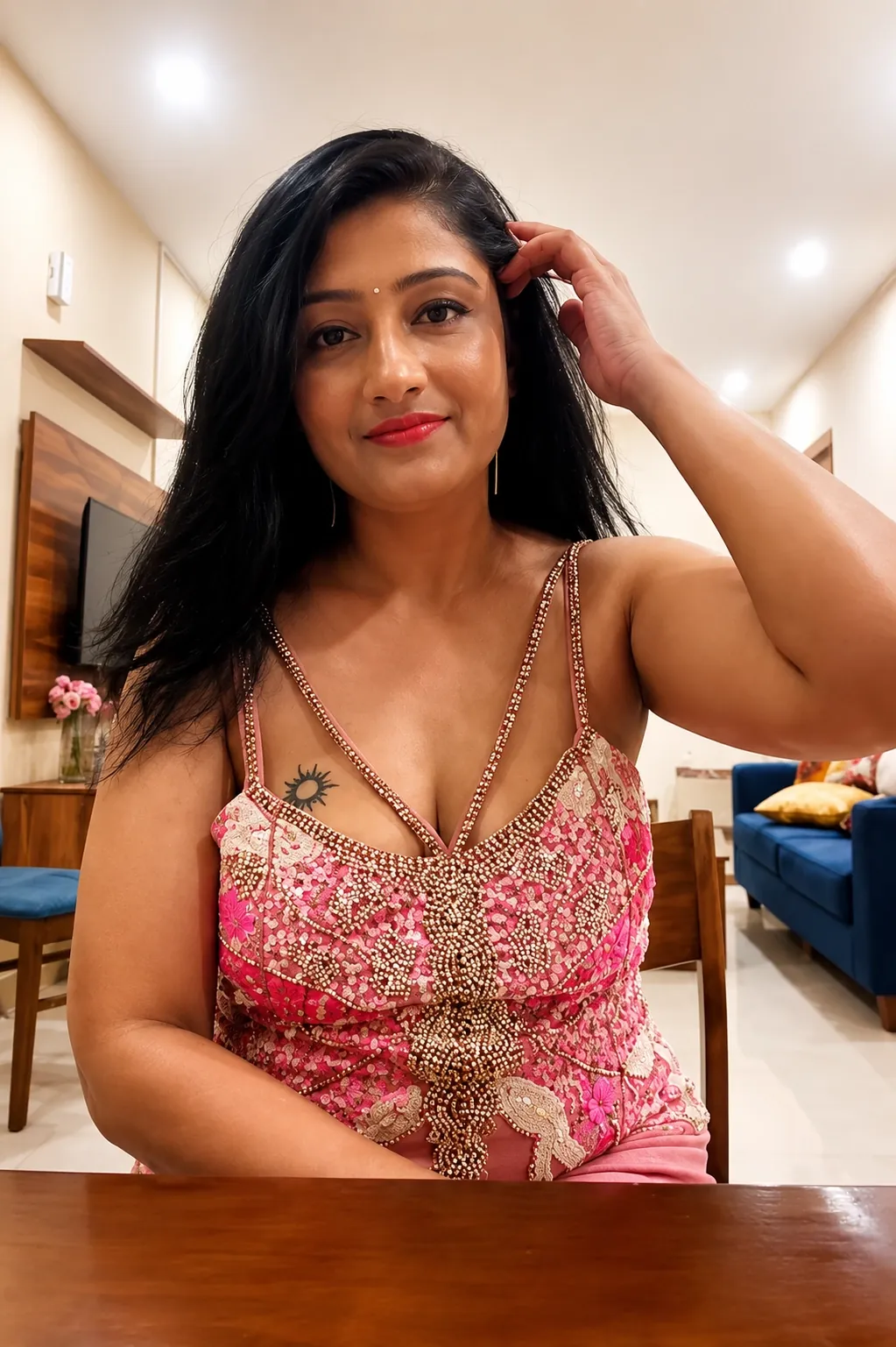 Hot MILF Rajashree Stripping Saree Full Nude Pressing Her Boobs Pinching Nipples And Fingering Pussy On Bed