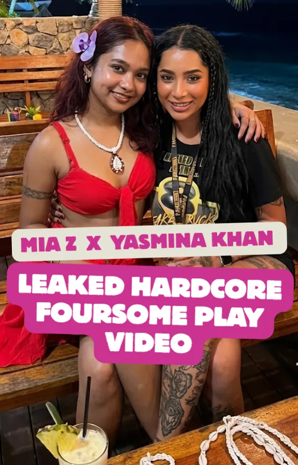 Mia Z And Yasmina Khan Leaked Foursome Fucking Two Big Dicks Super Hard