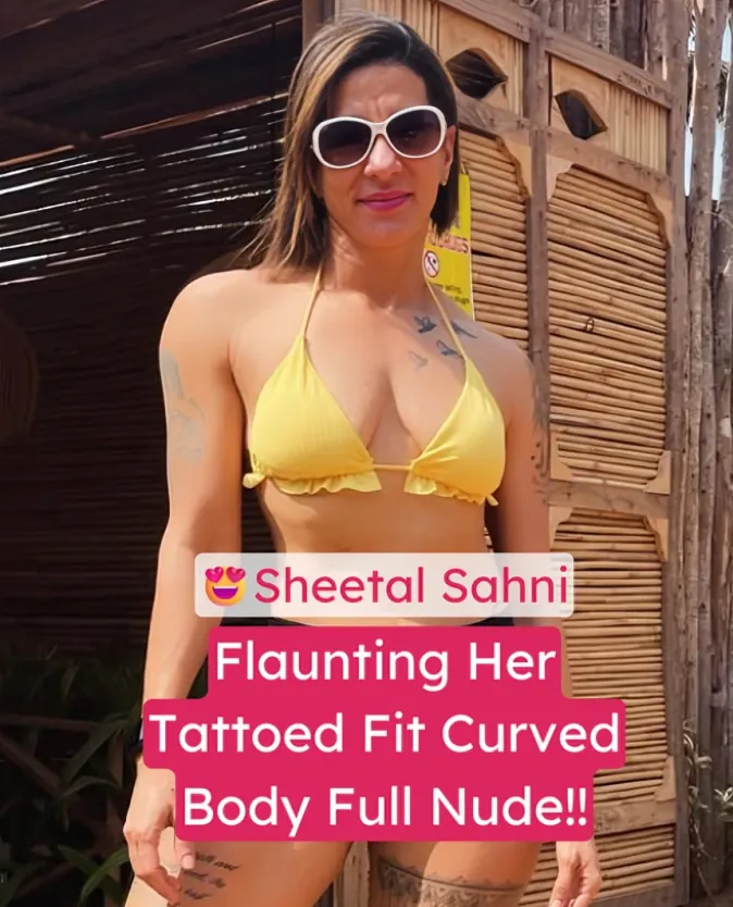 Punjabi Milf Sheetal Sahni Nude Strip Flaunts Her Tattooed Fit Curvy Body