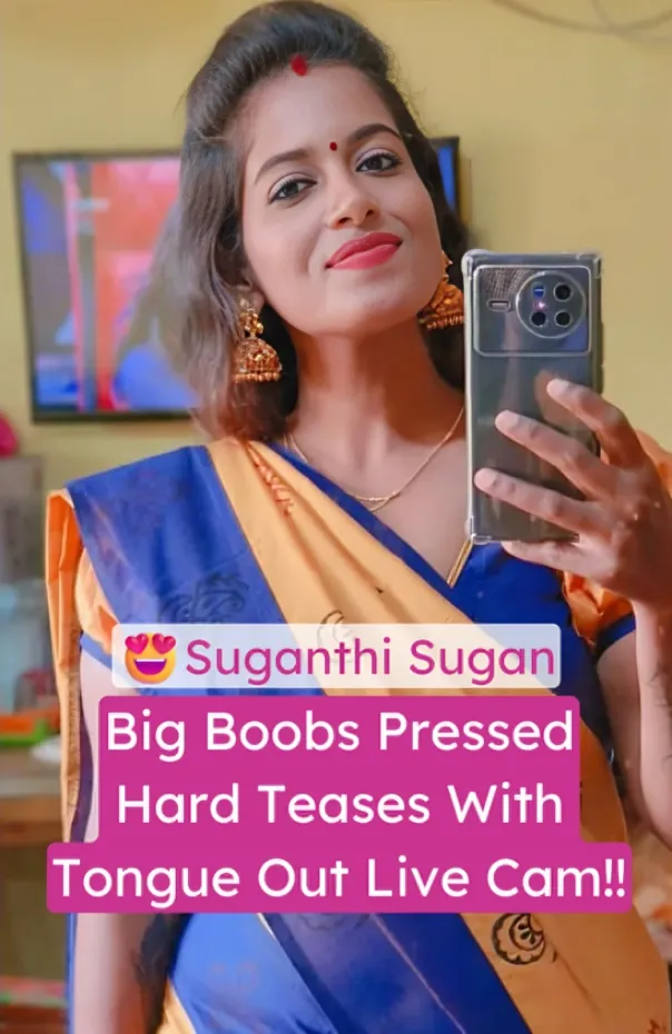 Famous MILF Influencer Suganthi Sugan Gets Horny Big Boobs Pressed Hard Teases With Her Tongue Out Live Cam Show